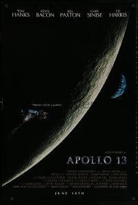 6f0819 APOLLO 13 advance 1sh 1995 Ron Howard directed, Tom Hanks, image of module in moon's orbit!