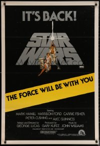 6f0482 STAR WARS Aust 1sh R1981 George Lucas classic sci-fi epic, great art by Tom Jung!