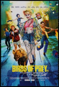 6f0846 BIRDS OF PREY int'l advance DS 1sh 2020 Margot Robbie as Harley Quinn with Bruce the Hyena!