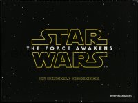6f0635 FORCE AWAKENS teaser DS British quad 2015 Star Wars Episode VII, title over starry background