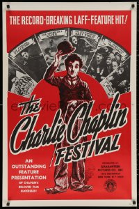6f0871 CHARLIE CHAPLIN FESTIVAL 1sh R1960s comedy shorts, everybody thought he was a tramp!