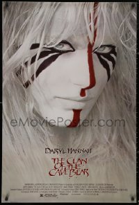 6f0872 CLAN OF THE CAVE BEAR 1sh 1986 fantastic close-up image of Daryl Hannah in tribal make up!