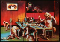 6f0256 DOGS PLAYING POKER 19x27 Thai commercial poster 1990s art of dogs playing poker by Dom!