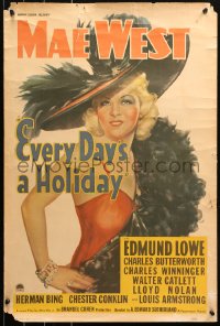 6f0258 EVERY DAY'S A HOLIDAY 20x29 commercial poster 1977 Mae West does him wrong all over again!