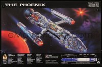 6f0286 STAR TREK: FIRST CONTACT 11x17 commercial poster 1996 art of the Phoenix, first warp drive!