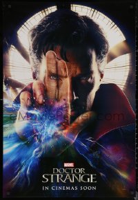 6f0893 DOCTOR STRANGE int'l teaser DS 1sh 2016 close-up of Benedict Cumberbatch in the title role!