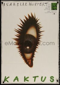 6f0431 CACTUS East German 23x32 1989 Isabelle Huppert, artwork of cactus eye by Ernst!