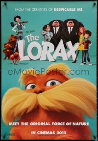 6f0721 DR. SEUSS' THE LORAX advance Egyptian poster 2012 great image of title character & cast!