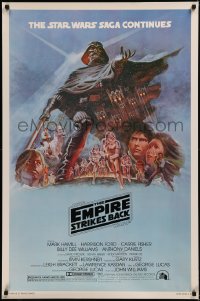 6f0900 EMPIRE STRIKES BACK style B studio style 1sh 1980 George Lucas classic, art by Tom Jung!