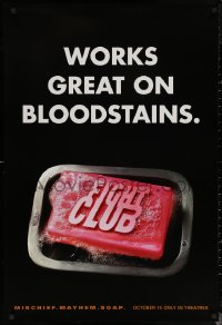 6f0914 FIGHT CLUB teaser 1sh 1999 Edward Norton & Brad Pitt, works great on blood stains!