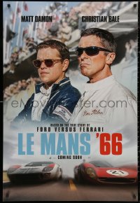 6f0919 FORD V FERRARI style B int'l teaser DS 1sh 2019 Bale, Damon, the American dream, Le Mans '66!