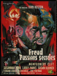 6f0505 FREUD French 22x30 1963 John Huston, Montgomery Clift, Susannah York, Jean-Claude Ghirardi!