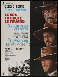 6f0509 GOOD, THE BAD & THE UGLY French 23x31 R1970s Clint Eastwood, Lee Van Cleef, Sergio Leone!