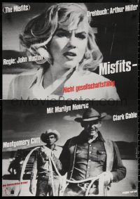 6f0421 MISFITS German R1972 close up of sexy Marilyn Monroe, Clark Gable, Montgomery Clift, Huston!
