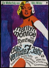 6f0422 SEVEN YEAR ITCH German R1966 Wilder, art of Marilyn Monroe by Dorothea Fischer-Nosbisch!