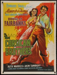 6f0453 CORSICAN BROTHERS Indian R1960s different art of Douglas Fairbanks Jr. & Warrick by Pinto!