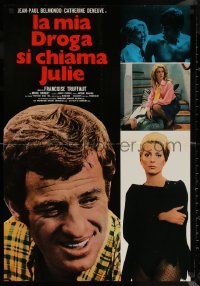 6f0553 MISSISSIPPI MERMAID Italian 26x37 pbusta R1974 Francois Truffaut, Belmondo & Deneuve!