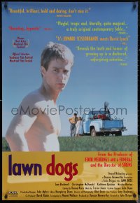 6f1002 LAWN DOGS 1sh 1998 great image of barechested Sam Rockwell, ten year old Mischa Barton!