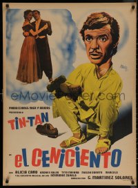 6f0408 EL CENICIENTO Mexican poster 1952 different Josep Renau artwork of German Valdes as Tin-Tan!