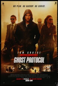 6f1045 MISSION: IMPOSSIBLE GHOST PROTOCOL int'l advance DS 1sh 2011 hooded spy Tom Cruise & top cast!