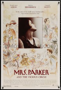 6f1047 MRS. PARKER & THE VICIOUS CIRCLE 1sh 1994 Jennifer Jason Leigh, Matthew Broderick, Selby art!
