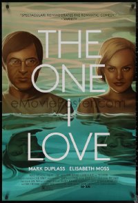 6f1058 ONE I LOVE DS 1sh 2014 Stehrenberger art of Mark Duplass and Elisabeth Moss in water!