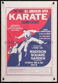 6f0139 1967 ALL AMERICAN OPEN KARATE CHAMPIONSHIP 13x19 REPRO poster 1967 demonstration by Bruce Lee!