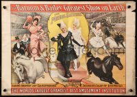 6f0142 CIRCUS WORLD MUSEUM Barnum & Bailey Meers Sisters style 14x19 REPRO poster 1960 big top art!