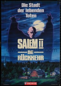 6f0158 RETURN TO SALEM'S LOT 24x33 German video poster 1988 Larry Cohen, art of vampire over town!