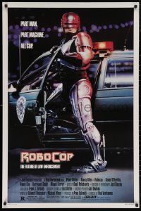 6f1091 ROBOCOP 1sh 1987 Verhoeven classic, Peter Weller is part man, part machine, all cop!