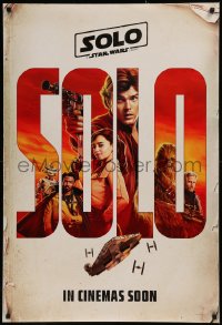 6f1115 SOLO int'l teaser DS 1sh 2018 Star Wars Story, Ehrenreich, Clarke, Harrelson, art of top cast!