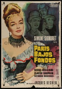 6f0566 CASQUE D'OR Spanish 1961 MCP art of sexy Simone Signoret in cool outfit!