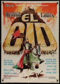 6f0574 EL CID Spanish R1963 Anthony Mann directed, Charlton Heston, sexy Sophia Loren, Mac art!