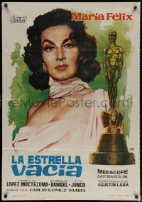 6f0589 LA ESTRELLA VACIA Spanish 1962 art of Empty Star Maria Felix with Oscar by Jano!