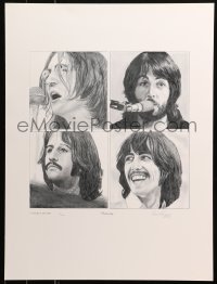 6f0010 BEATLES signed #1/1000 18x24 art print 1993 by Stewart A. Carr, Let It Be cover, Yesterday!