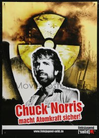 6f0308 CHUCK NORRIS MACHT ATOMKRAFT SICHER 17x24 German special poster 2000 nuclear power safety!