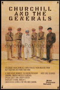 6f0082 CHURCHILL & THE GENERALS tv poster 1981 wonderful art of Timothy West in title role!