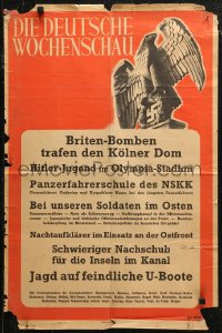 6f0310 DIE DEUTSCHE WOCHENSCHAU 19x29 German special poster 1942 Reichsadler Imperial Eagle, Swastika!