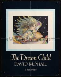 6f0191 DREAM CHILD 19x24 advertising poster 1985 David McPhail art of her and Tame Bear!