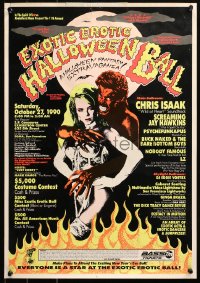 6f0316 EXOTIC EROTIC HALLOWEEN BALL 16x23 special poster 1990 wild sexy horror art, Isaak and more!