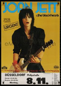 6f0116 JOAN JETT 23x33 German music poster 1982 rocker and the Blackhearts, Urgent, great image!