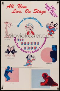 6f0352 POPEYE SHOW 25x38 special poster 1970s plus Mighty Mouse, Pink Panther, and more!