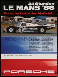 6f0357 PORSCHE Le Mans '86 style 30x40 German special poster 1986 promoting their racing team!