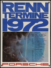6f0361 PORSCHE Renn Termine 1972 style 30x40 German special poster 1972 promoting their racing team!
