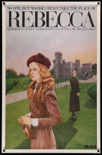 6f0085 REBECCA tv poster 1980 Schongut art of concerned Joanna David, no one could replace her!