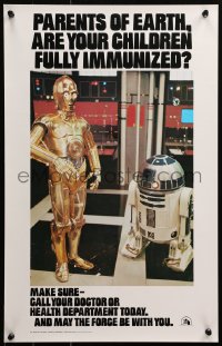 6f0373 STAR WARS HEALTH DEPARTMENT POSTER 14x22 special poster 1977 C3P0 & R2D2, make sure!