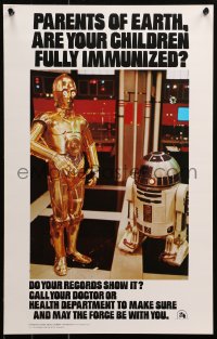 6f0374 STAR WARS HEALTH DEPARTMENT POSTER 14x22 special poster 1979 droids, do your records show it?