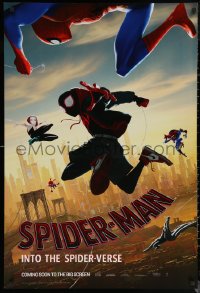 6f1122 SPIDER-MAN INTO THE SPIDER-VERSE int'l teaser DS 1sh 2018 Nicolas Cage in title role, cast!