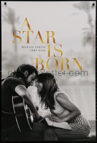 6f1130 STAR IS BORN teaser DS 1sh 2018 Bradley Cooper stars and directs, romantic image w/Lady Gaga!