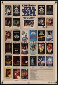6f1141 STAR WARS CHECKLIST 2-sided Kilian advance 1sh 1985 images of all the U.S. posters, info!